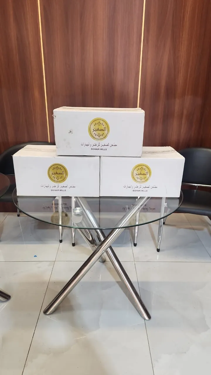 Boxes of Sghair Mills products ready for delivery