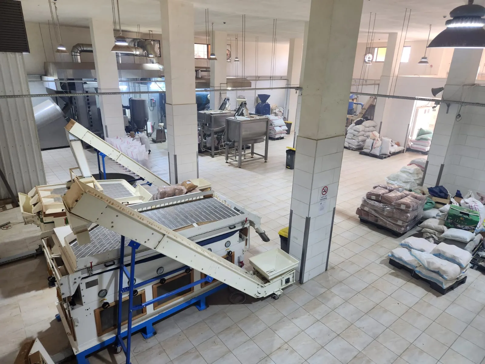 Cleaning and sorting machine on the Sghair Mills production floor